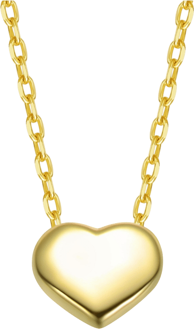 14K Gold Plated Heart Pendant Necklace