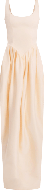 Women's Udana Butter Yellow Drop Waist Tulip Gown