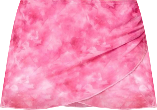 Women's Tiedye Mesh Layered Mini Skirt