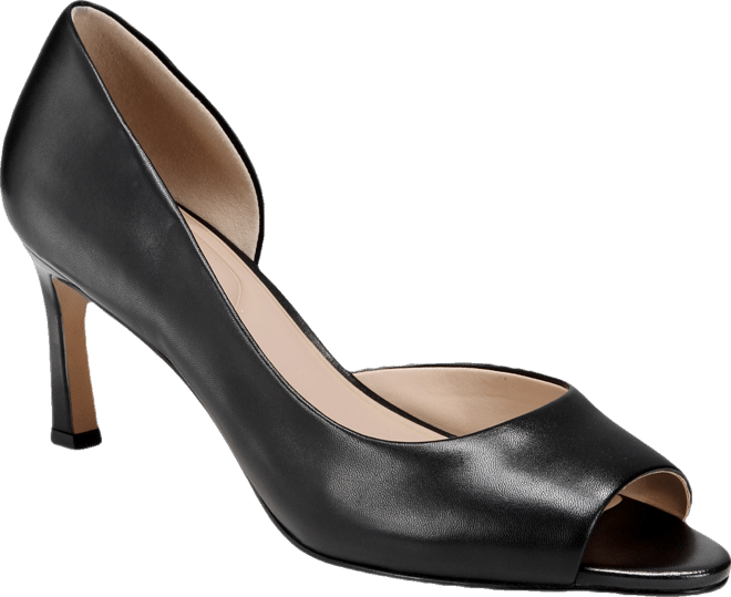 Women's Valorr Peep Toe d'Orsay Leather Pumps, Created for Macy's