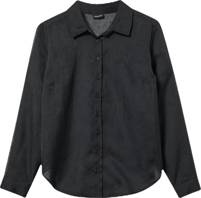 Sheer Button-Up Shirt
