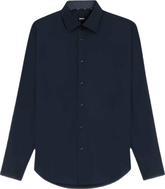 Boss by  Men's Stretch-Cotton Poplin Regular-Fit Dress Shirt