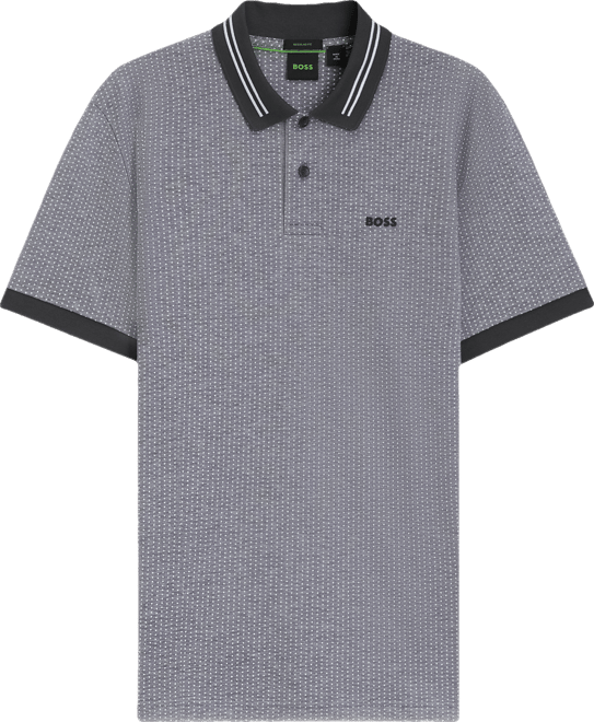 Boss by  Men's Cotton-Pique Dot Print Polo Shirt