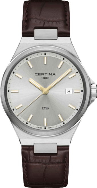 Men's Swiss Ds-7 Brown Leather Strap Watch 39mm