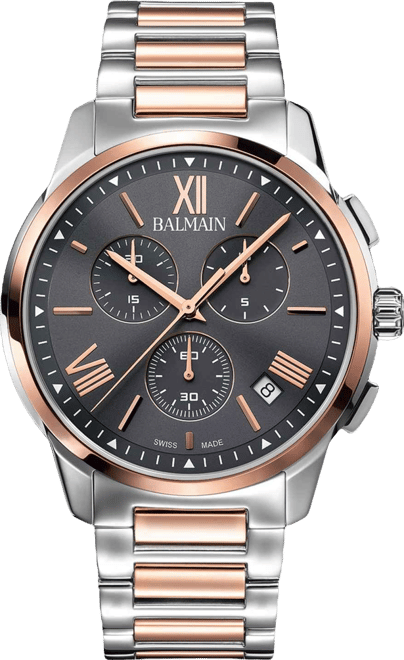 Men's Swiss Chronograph Madrigal Two-Tone Stainless Steel Bracelet Watch 42mm