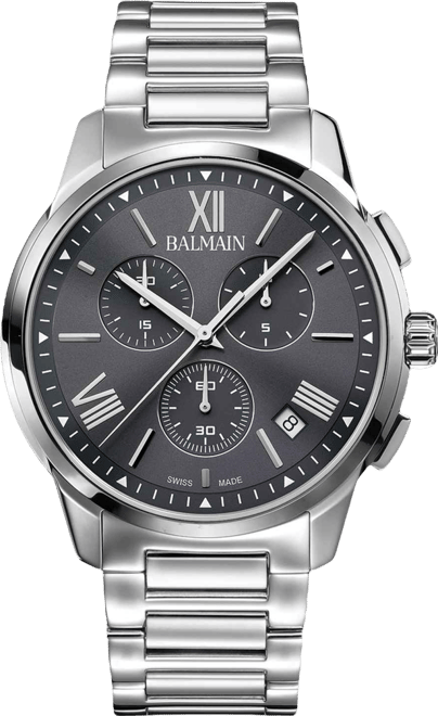 Men's Swiss Chronograph Madrigal Stainless Steel Bracelet Watch 42mm