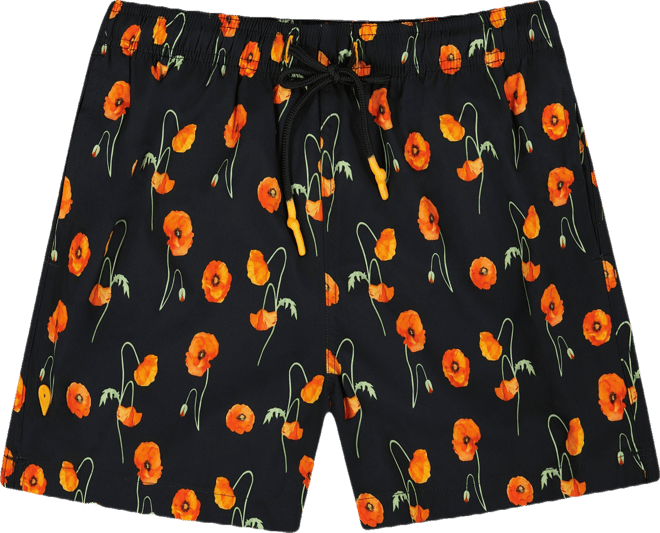 Sunset and Vines Men's Floral Woven Swim Trunks