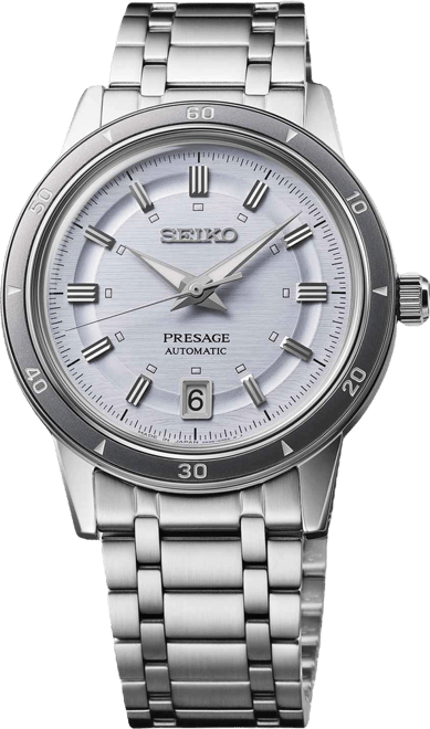 Men's Automatic Presage Style 60s Stainless Steel Bracelet Watch 40mm