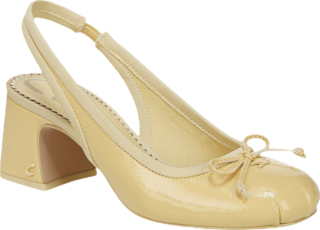Diane Slingback Block-Heel Ballet Pumps