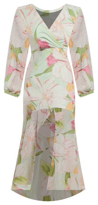 Women'e Talia Tropical-Print Front-Slit Maxi Dress