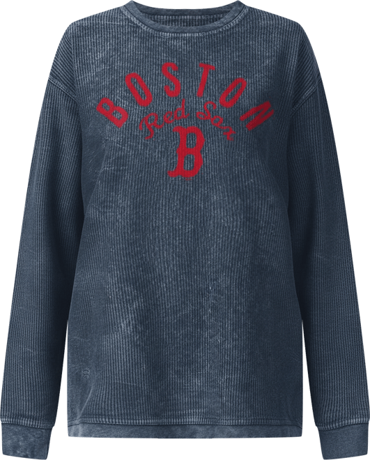 Women's Navy Boston Red Sox Comfy Cord Pullover Sweatshirt