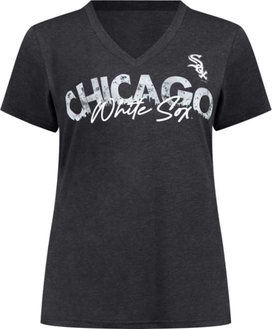 Women's Black Chicago White Sox Key Move V-Neck T-Shirt