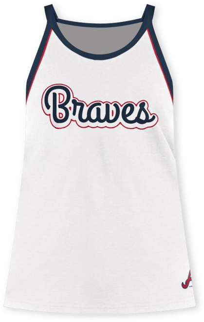 Women's&nbsp;White Atlanta Braves Curveball Tank Top