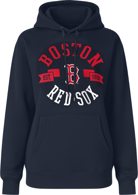 Women's&nbsp;Navy Boston Red Sox Round Team Pullover Hoodie