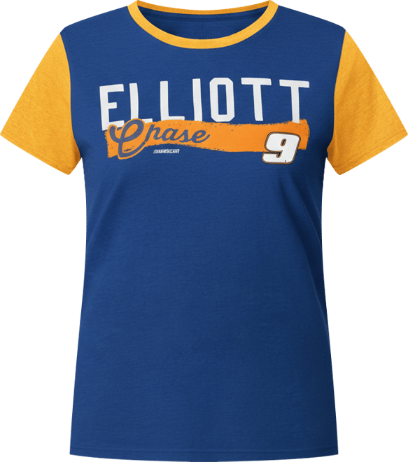 Women's Royal Chase Elliott Racer Color Blocked T-Shirt