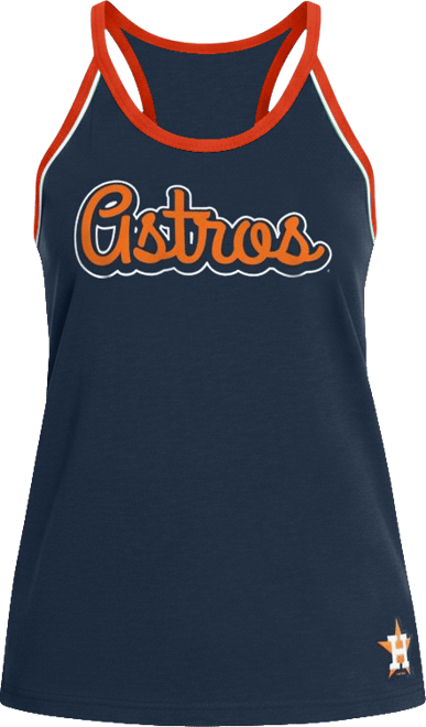 Women's&nbsp;Navy Houston Astros Curveball Racerback Tank Top