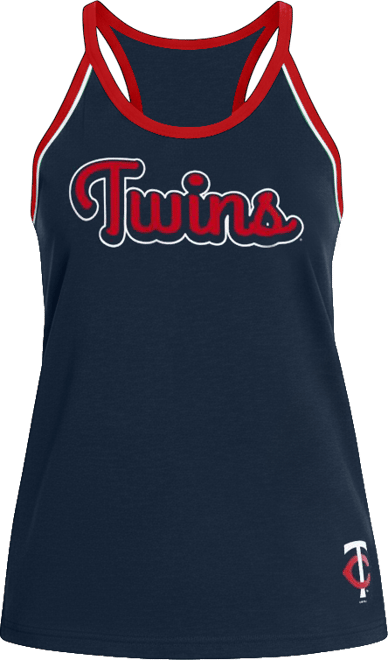 Women's&nbsp;Navy Minnesota Twins Curveball Racerback Tank Top
