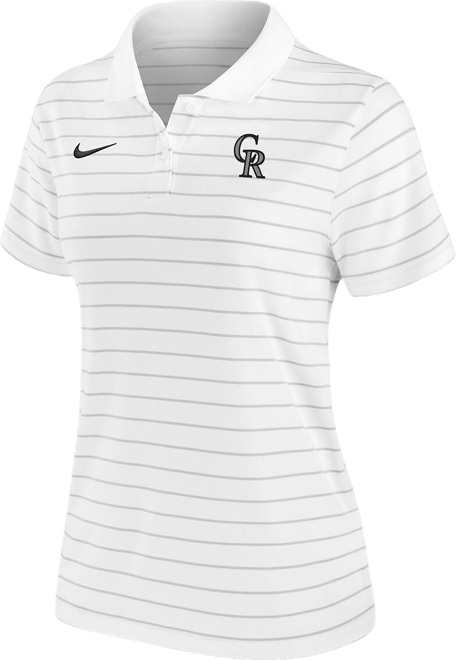 Women's White Colorado Rockies Authentic Collection Victory Performance Polo Shirt