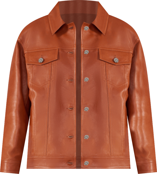 Women's Leather Shirt Jacket, Created For Macy's