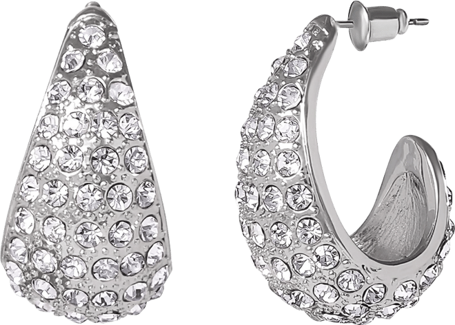 Pave Teardrop Clip-On Earrings