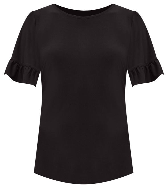 Women's Ruffled Short-Sleeve Tiered Top