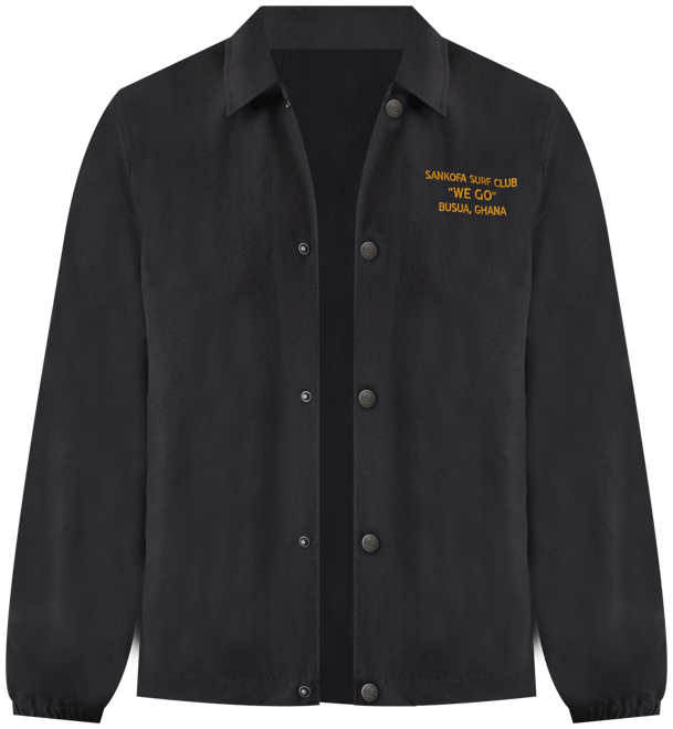 Surf Ghana Coaches Jacket - Black | Faherty Brand