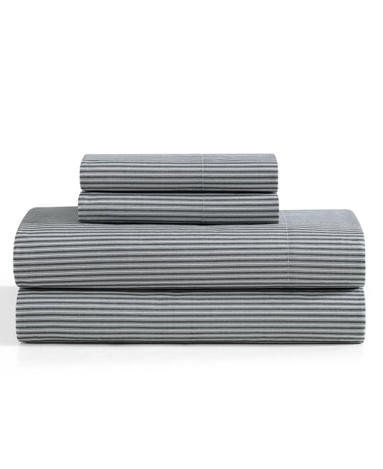 Printed 200-Thread Count Cotton Percale 4-Pc. Sheet Set, King