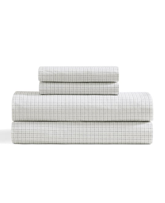 Printed 200-Thread Count Cotton Percale 4-Pc. Sheet Set, Queen