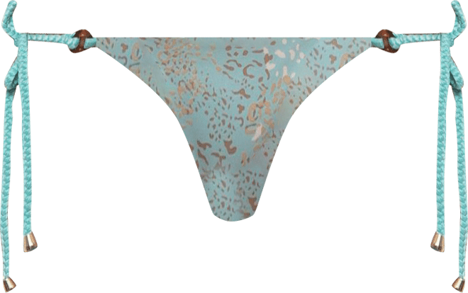 Women's Reversible Braided Scrunch Tie Side Bikini Bottom