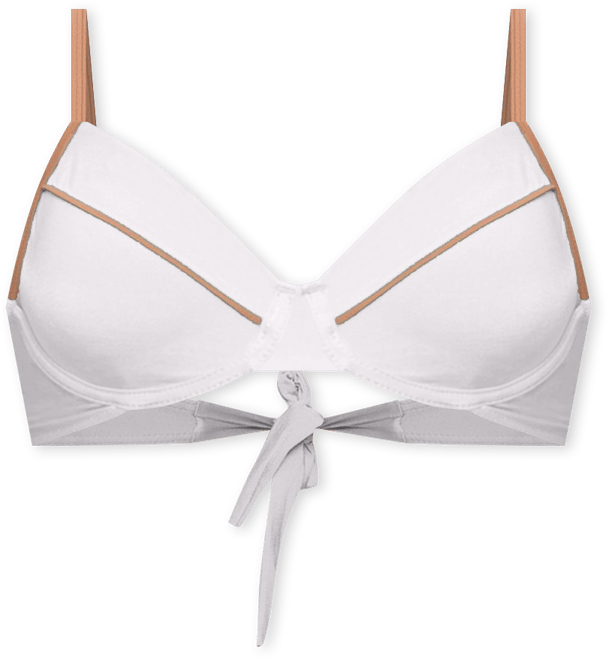 Women's Contrast Detail Underwire Bikini Top