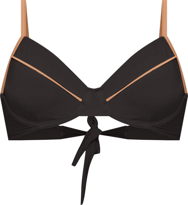 Women's Contrast Detail Underwire Bikini Top