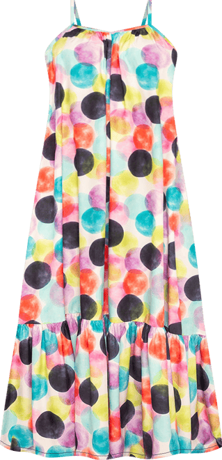 Women's Polka Dot Voluminous Maxi Dress
