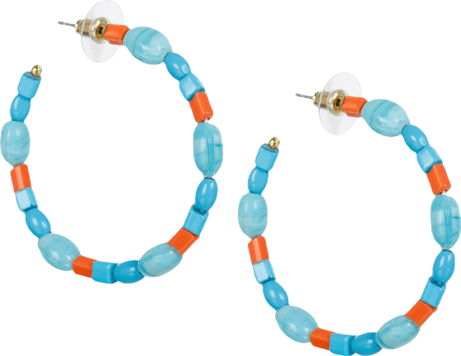 Ink + Alloy Mixed Beaded Hoop Earrings