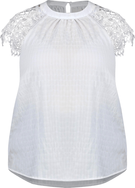 Liv Los Angeles Plus Embroidered Raglan Sleeve Top