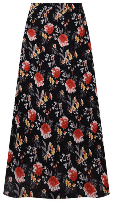 Plus Size Chiffon Maxi Skirt