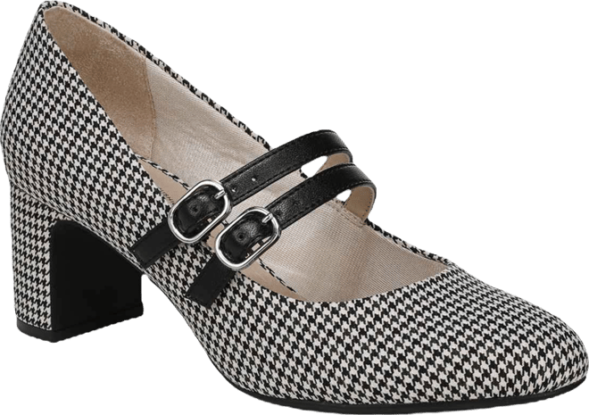 Women's True Almond Toe Block Heel Mary Jane Pumps