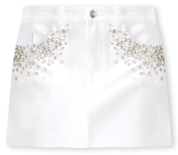 Women's Eras Embellished Cotton Denim Mini Skirt