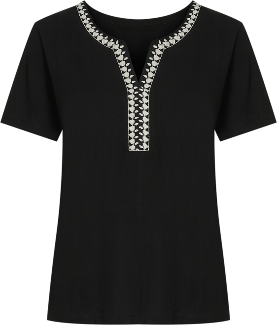 Women's Embroidered Trim T-Shirt