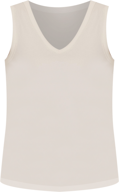 Women's Rounded V-Neck Sleeveless Shell