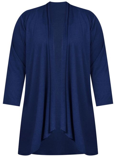 Plus Size Draped Open-Front Cardigan Sweater
