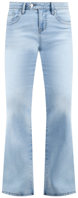 Juniors' Low-Rise Extended-Tab Bootcut Jeans