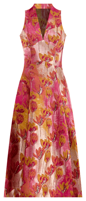 ANDRÉSD V line jacquard dress ANDRESD V line jacquard dress（Short V-Neck Jacquard A-Line