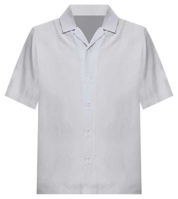 Men's Lyocell-Linen Bowling-Collar Shirt