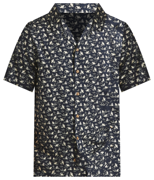 Jaws x  Men's Classic-Fit Printed Button-Down Camp Shirt