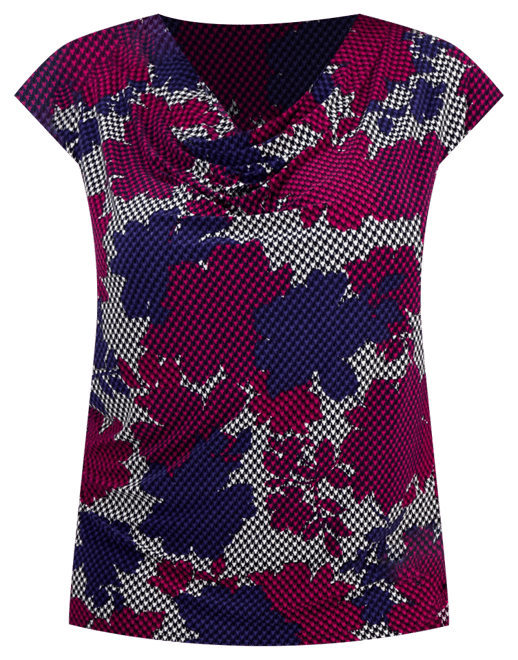 Kasper Plus Size Cowlneck Cap-Sleeve Top - Macy's