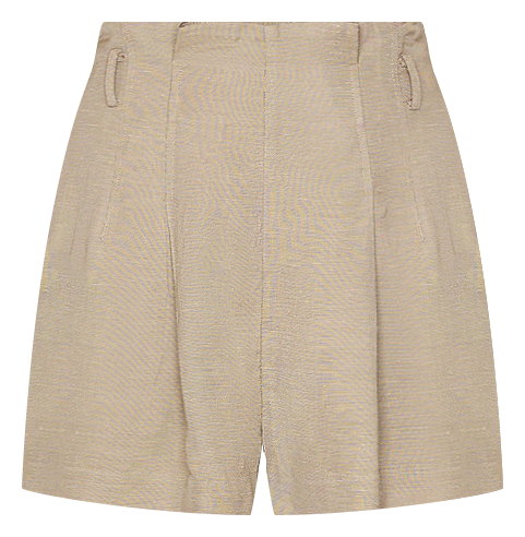 Melange Paperbag Waist Shorts