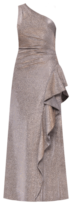 Petites One-Shoulder Long Sheath Dress