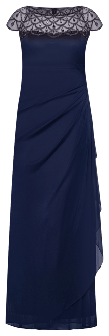 Women's Boat-Neck Long Sheath Dress