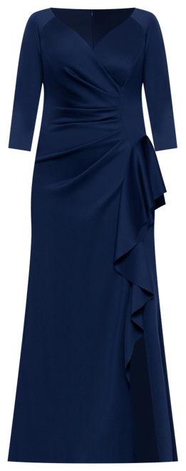 Plus Size V-Neck Long Sheath Dress