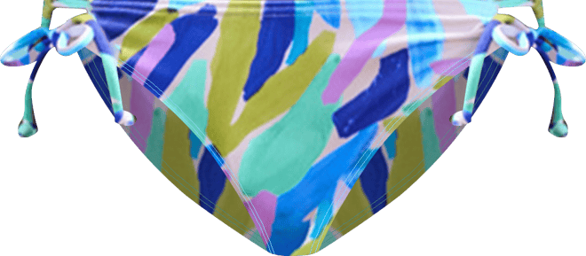 Women's Brushstroke Print Classic Bikini Swimsuit Bottom